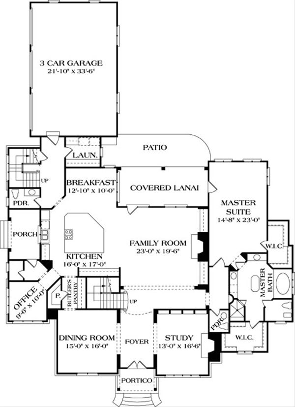 European Floor Plan - Main Floor Plan #453-25
