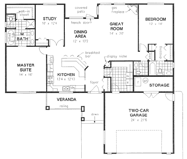 Ranch Floor Plan - Main Floor Plan #18-4529