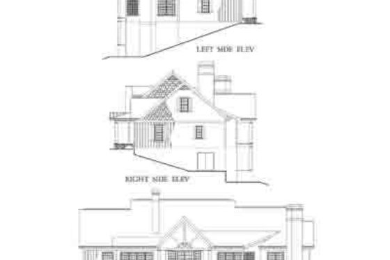 Exterior - Rear Elevation for Country House Plan #71-119 - 3 bed, 2.5 bath