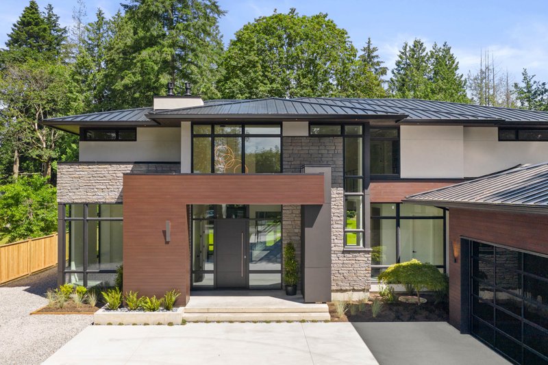 House Blueprint - Exterior - Front Elevation 6 for Modern House Plan #1114-100 - 4 bed, 4.5 bath