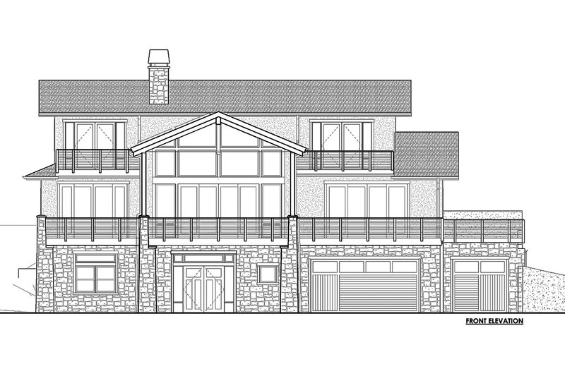 Architectural House Design - Exterior - Front Elevation 6 for Modern House Plan #1042-20 - 4 bed, 4.5 bath