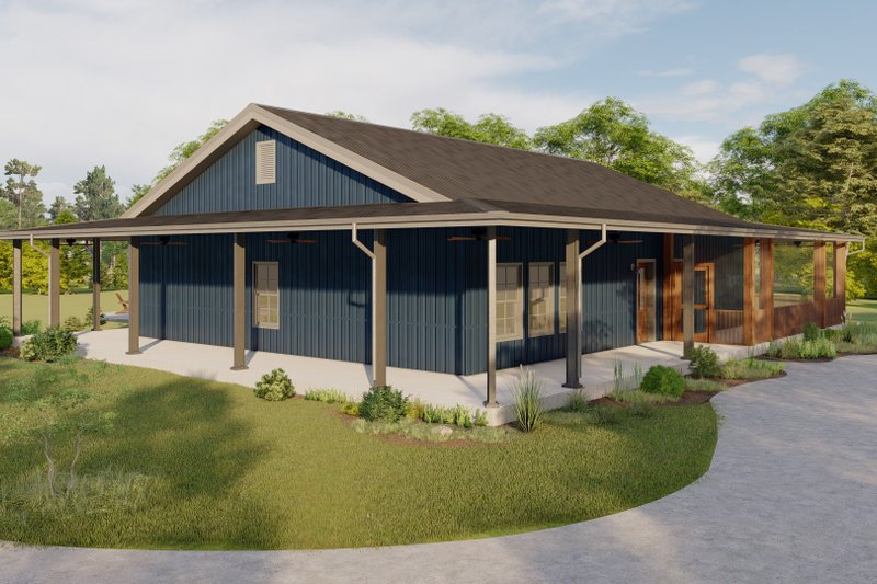 Dream House Plan - Exterior - Other Elevation 2 for Cabin House Plan #1092-1 - 3 bed, 2 bath