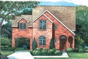 European Style House Plan - 3 Beds 3 Baths 1728 Sq/Ft Plan #20-1405 