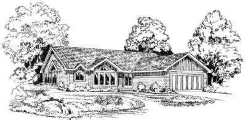 Exterior - Front Elevation 2 for Traditional House Plan #312-337 - 3 bed, 2 bath
