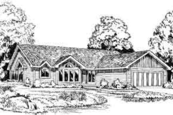 Exterior - Front Elevation for Traditional House Plan #312-337 - 3 bed, 2 bath