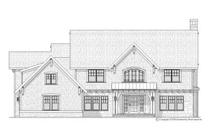 Exterior - Front Elevation 3 for Traditional House Plan #901-21 - 4 bed, 3.5 bath