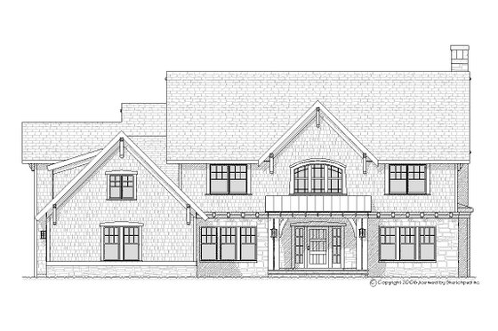 Exterior - Front Elevation 3 for Traditional House Plan #901-21 - 4 bed, 3.5 bath