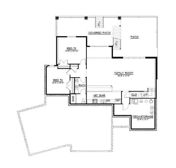 Home Plan - Country Floor Plan - Lower Floor Plan #1064-368
