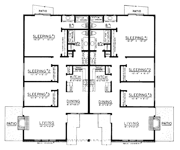 Ranch Floor Plan - Main Floor Plan #303-302