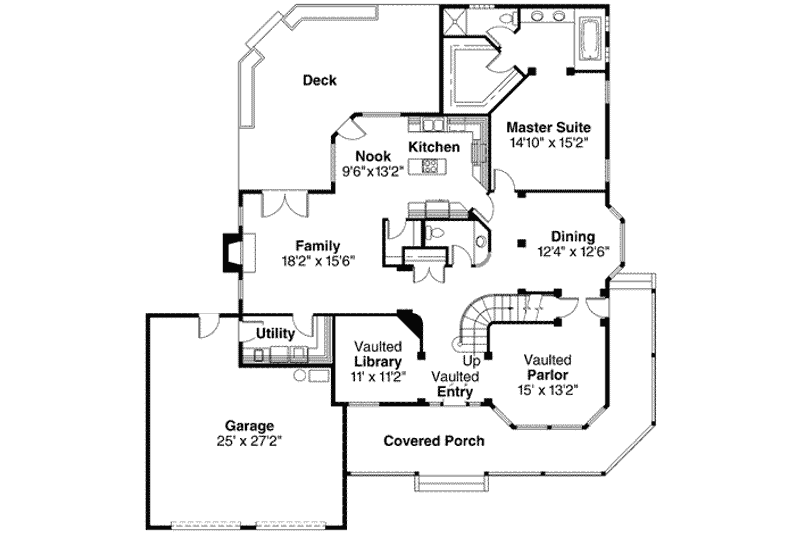 Home Plan - Floor Plan - Main Floor for Traditional House Plan #124-138 - 3 bed, 2.5 bath