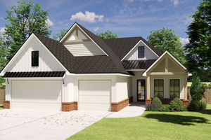 Exterior - Front Elevation 4 for Traditional House Plan #1098-10 - 4 bed, 2.5 bath