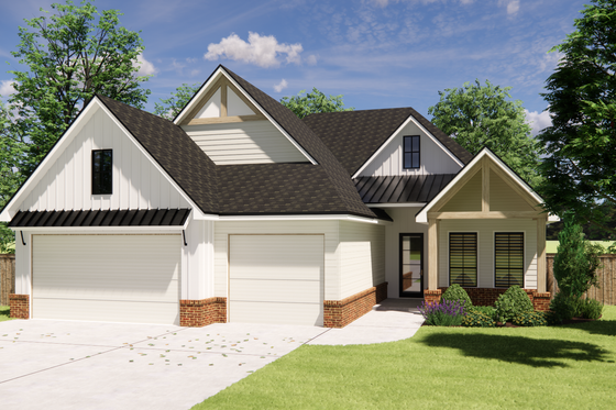 Exterior - Front Elevation 4 for Traditional House Plan #1098-10 - 4 bed, 2.5 bath