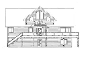 Cabin Exterior - Front Elevation Plan #117-764