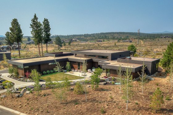 Exterior - Front Elevation 4 for Modern House Plan #892-26 - 3 bed, 3.5 bath