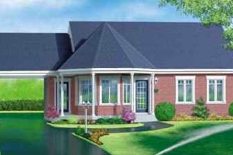 House Blueprint - Traditional Exterior - Front Elevation Plan #25-183