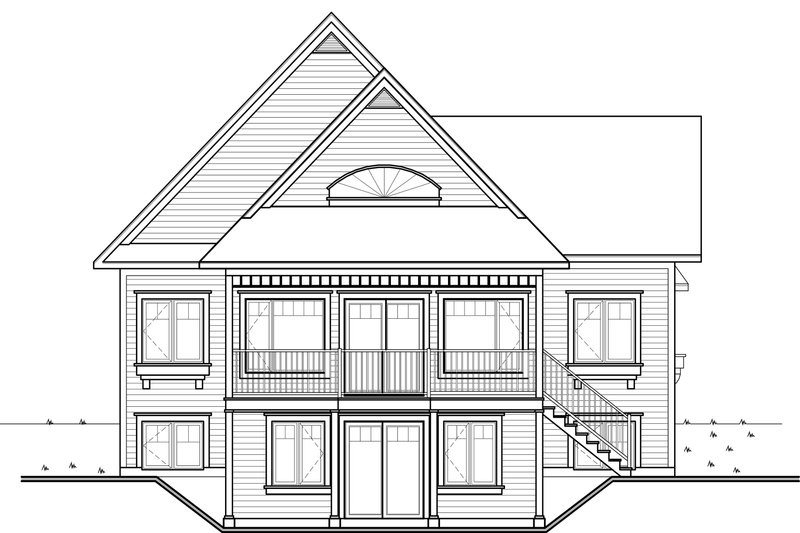 Architectural House Design - Exterior - Rear Elevation 1 for Cottage House Plan #23-2318 - 3 bed, 2 bath