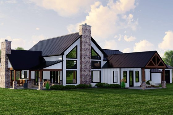 Exterior - Rear Elevation for Barndominium House Plan #1064-257 - 2 bed, 3 bath