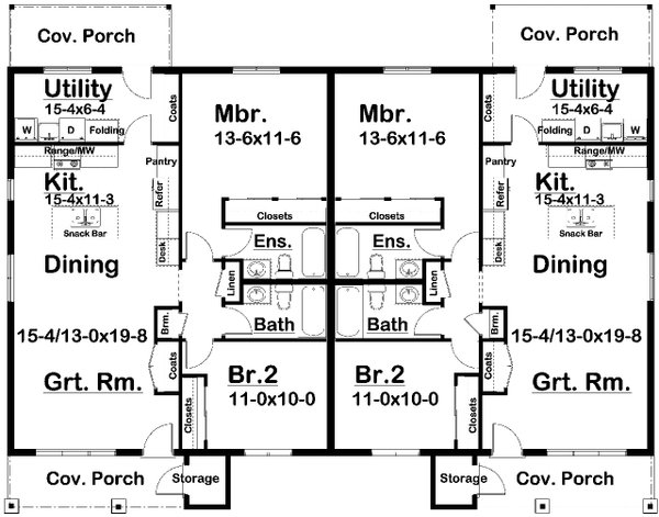 House Blueprint - Farmhouse Floor Plan - Main Floor Plan #126-298