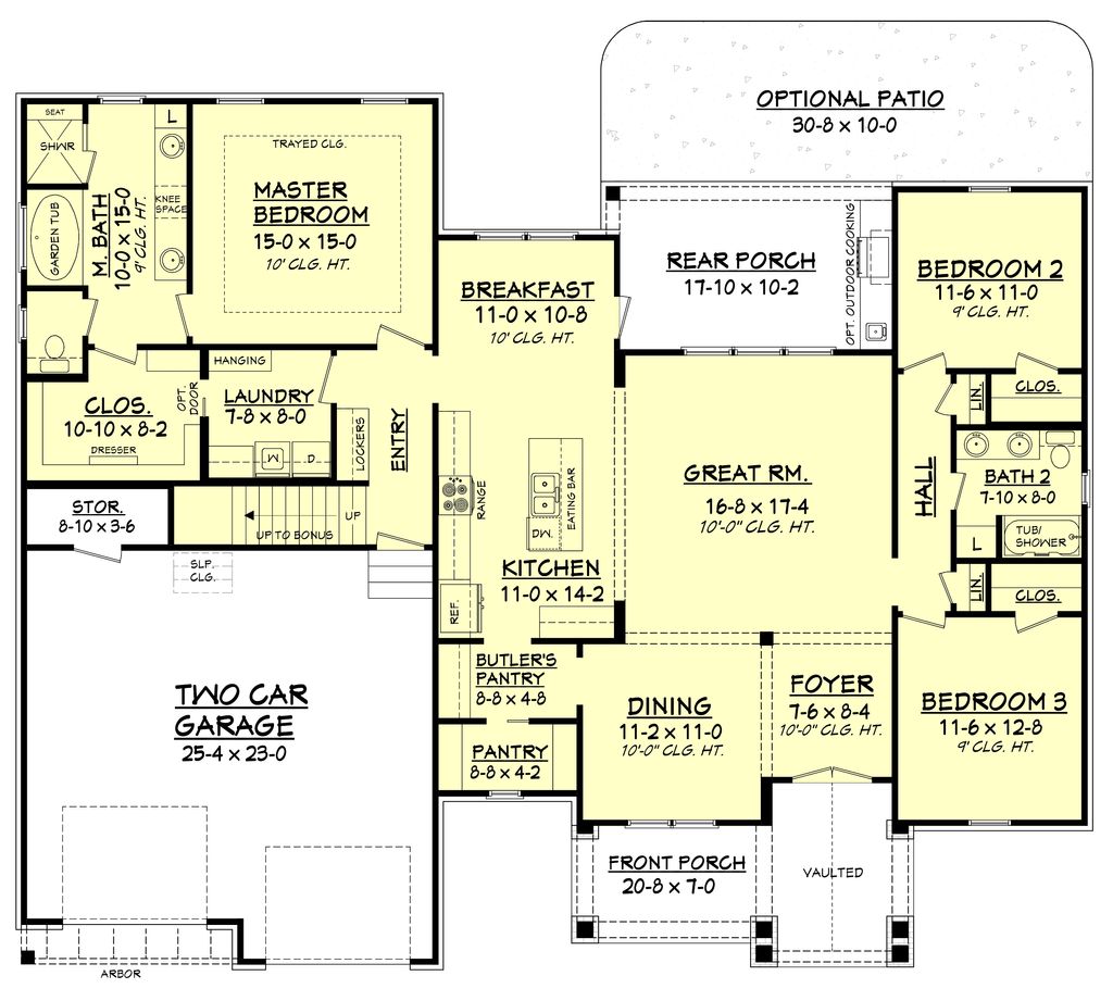 Craftsman Style House Plan 3 Beds 2 Baths 2073 Sq Ft Craftsman Style House Plan 3 Beds 2 Baths 2073 Sq Ft