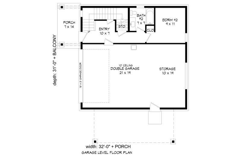 House Blueprint - Floor Plan - Main Floor for Contemporary House Plan #932-526 - 2 bed, 2.5 bath