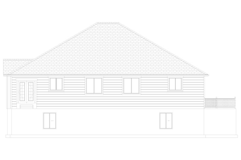 Architectural House Design - Exterior - Other Elevation 3 for Craftsman House Plan #1060-102 - 3 bed, 2.5 bath