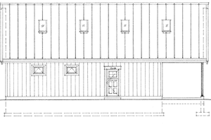 Exterior - Other Elevation 1 for Traditional House Plan #118-180, 0.5 bath