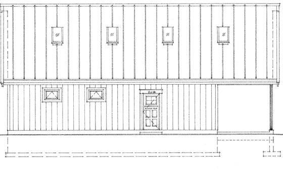 Exterior - Other Elevation 1 for Traditional House Plan #118-180, 0.5 bath