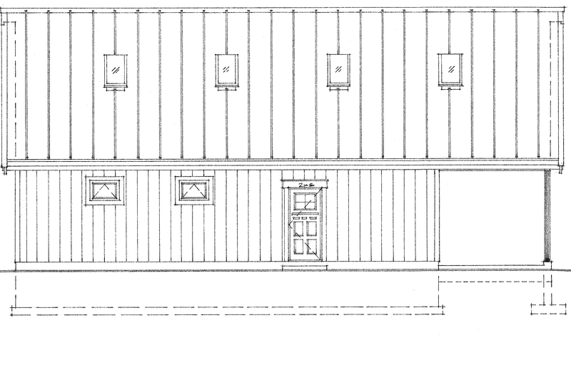Home Plan - Exterior - Other Elevation 1 for Traditional House Plan #118-180, 0.5 bath