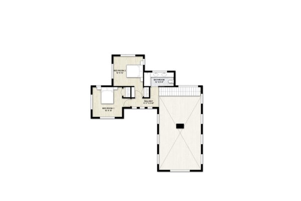 Modern Floor Plan - Upper Floor Plan #924-23