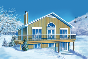 Ranch Exterior - Front Elevation Plan #25-1070