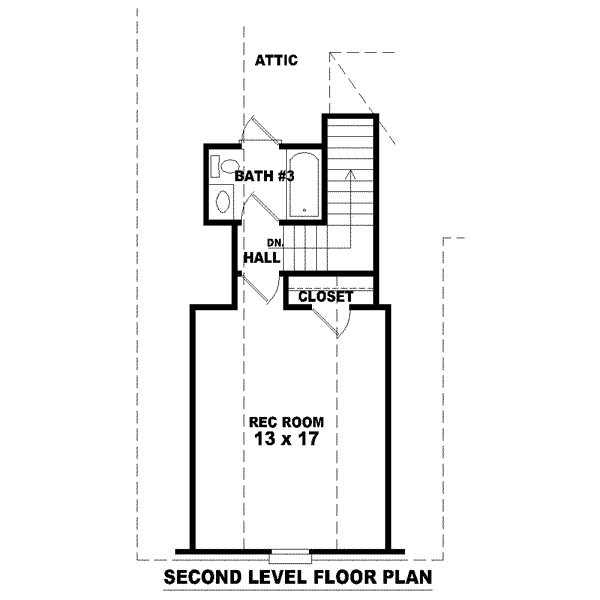 Floor Plan - Upper Floor for European House Plan #81-1517 - 3 bed, 3 bath