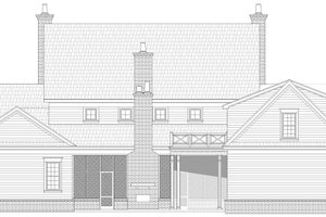 Exterior - Rear Elevation 1 for Country House Plan #932-366 - 6 bed, 5.5 bath