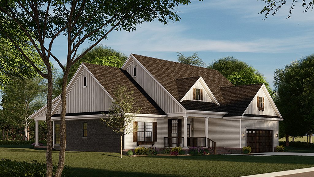 Exterior - Front Elevation 4 for Country House Plan #17-647 - 3 bed, 2 bath