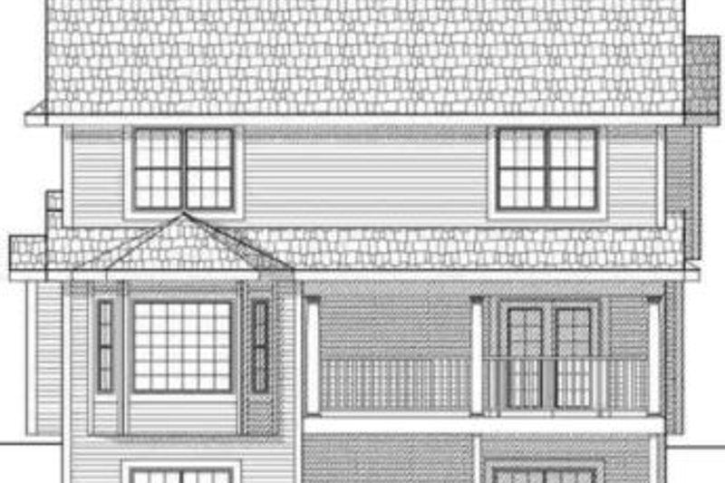 Home Plan - Exterior - Rear Elevation for Traditional House Plan #70-577 - 4 bed, 3.5 bath