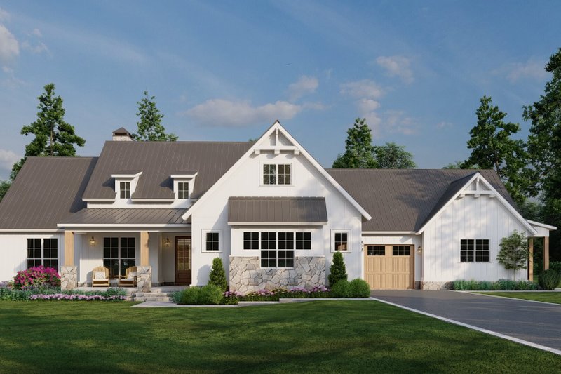Dream House Plan - Farmhouse Exterior - Front Elevation Plan #923-359