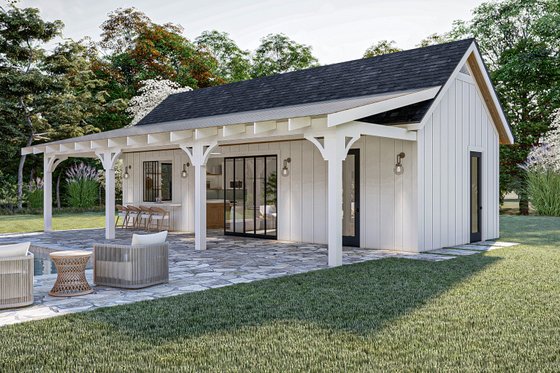 Exterior - Other Elevation for Modern House Plan #455-650, 1 bath