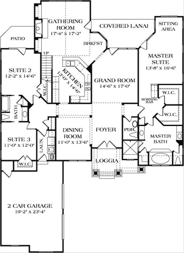 Architectural House Design - Craftsman Floor Plan - Main Floor Plan #453-8