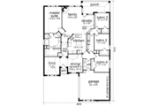European Style House Plan - 4 Beds 2 Baths 2350 Sq/Ft Plan #84-232 