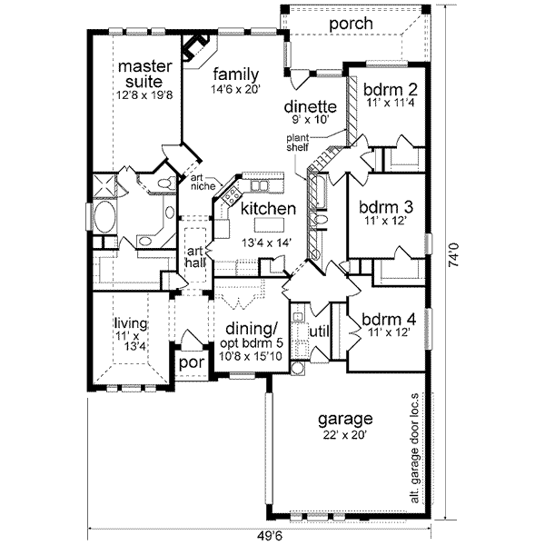 Home Plan - European Floor Plan - Main Floor Plan #84-232