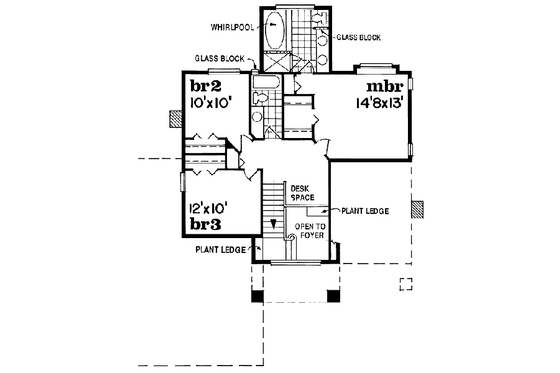 Floor Plan - Upper Floor for Traditional House Plan #47-266 - 3 bed, 2.5 bath