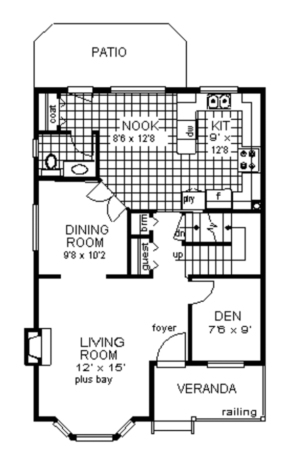 European Floor Plan - Main Floor Plan #18-224