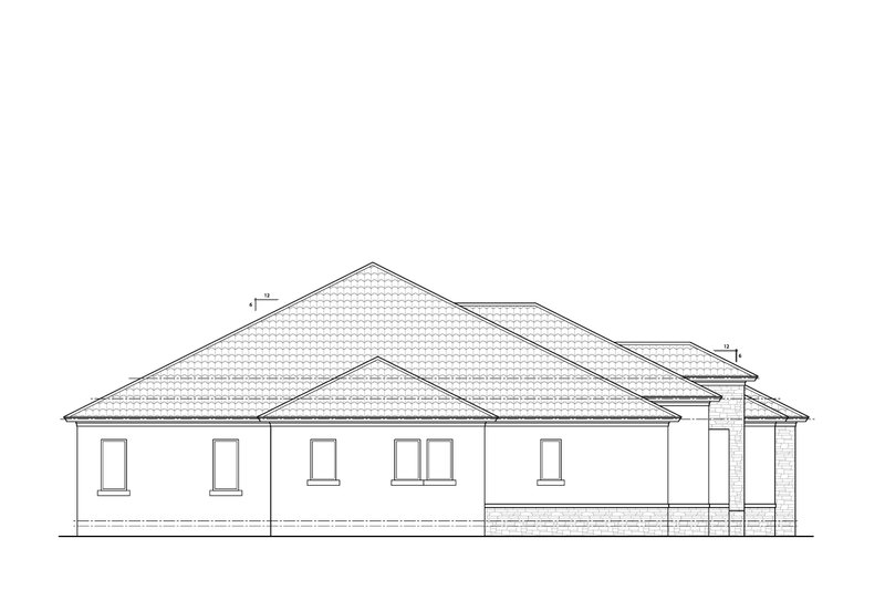 House Blueprint - Exterior - Other Elevation for Mediterranean House Plan #938-150 - 3 bed, 3 bath