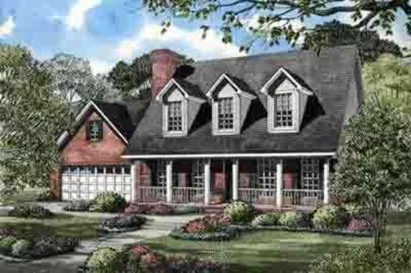 Architectural House Design - Country Exterior - Front Elevation Plan #17-626