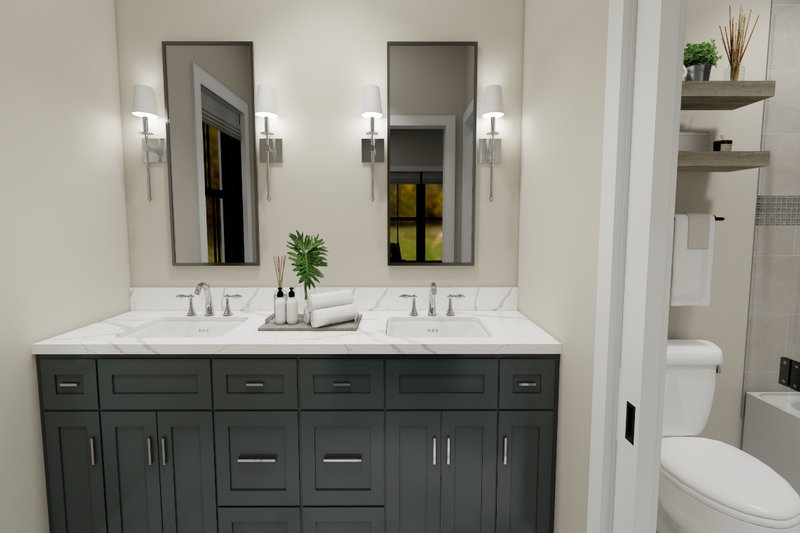 House Design - Interior - Master Bathroom 2 for Farmhouse House Plan #51-1390 - 3 bed, 2.5 bath