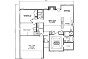 Traditional Style House Plan - 3 Beds 2 Baths 1715 Sq/Ft Plan #412-118 