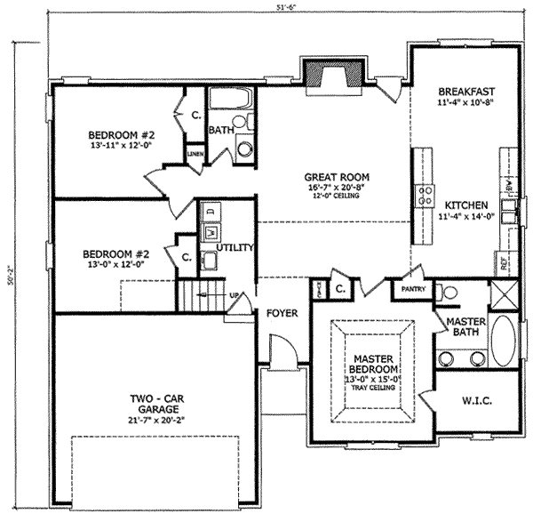 Traditional Floor Plan - Main Floor Plan #412-118