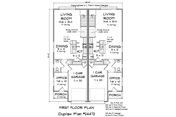 Floor Plan - Main Floor for Cottage House Plan #513-2265 - 3 bed, 2.5 bath