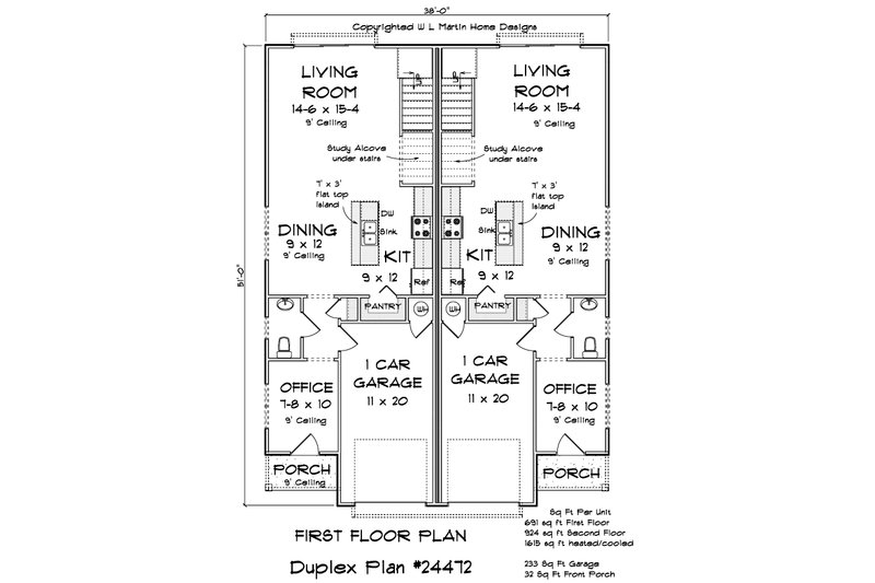 House Design - Floor Plan - Main Floor for Cottage House Plan #513-2265 - 3 bed, 2.5 bath