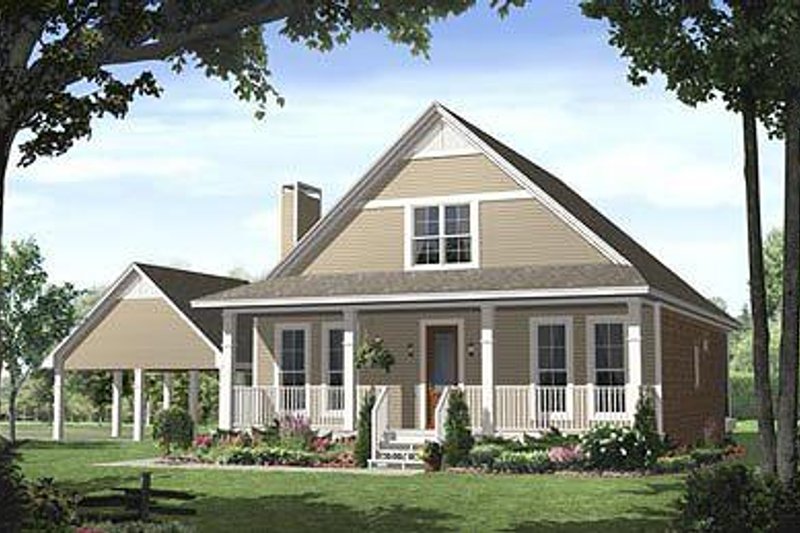 Home Plan - Farmhouse Exterior - Front Elevation Plan #21-227