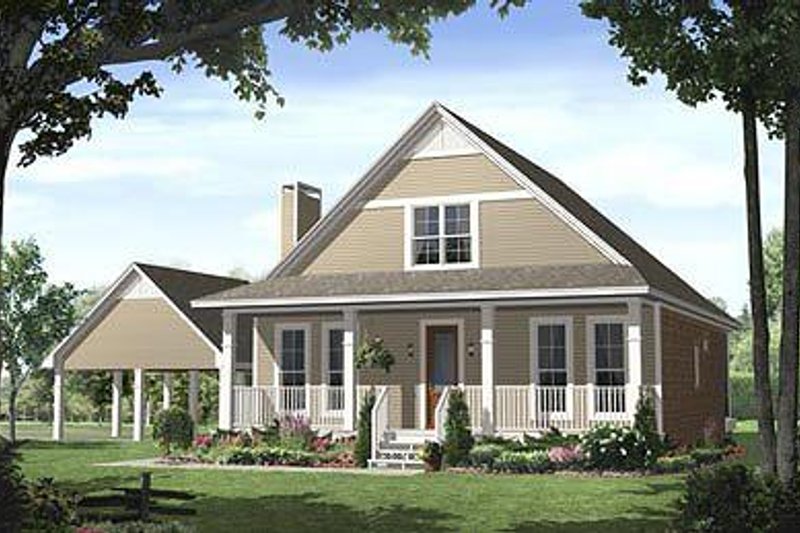 Dream House Plan - Farmhouse Exterior - Front Elevation Plan #21-227